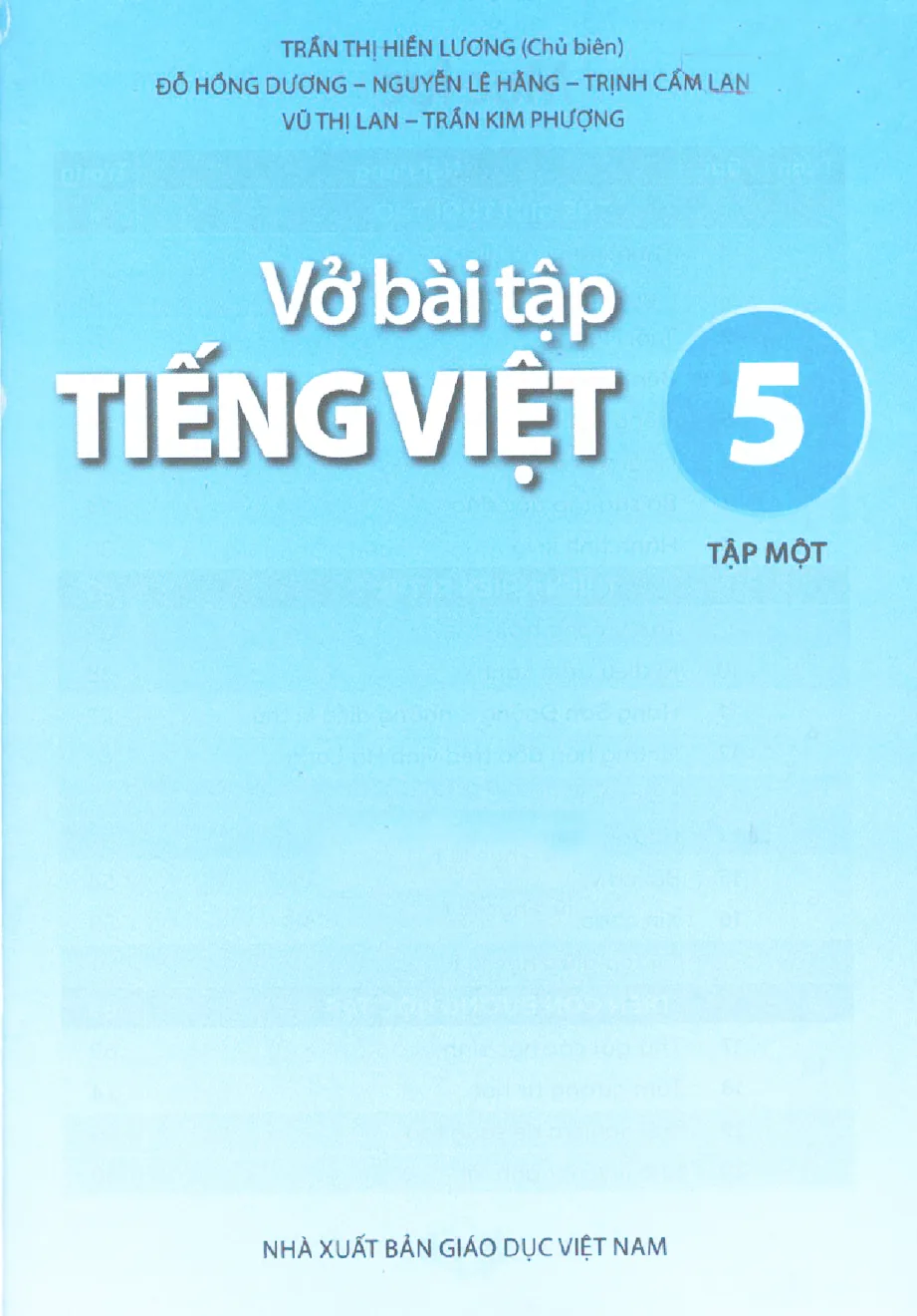 Bìa sách Tiếng Việt Tập 1 Lớp 5